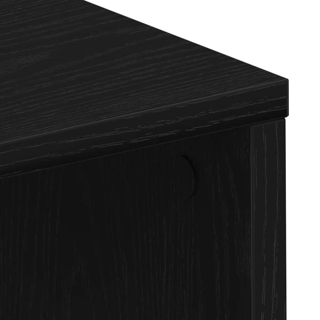 Desk Black Oak Engineered Wood 102.5 x 35 x 75 cm
