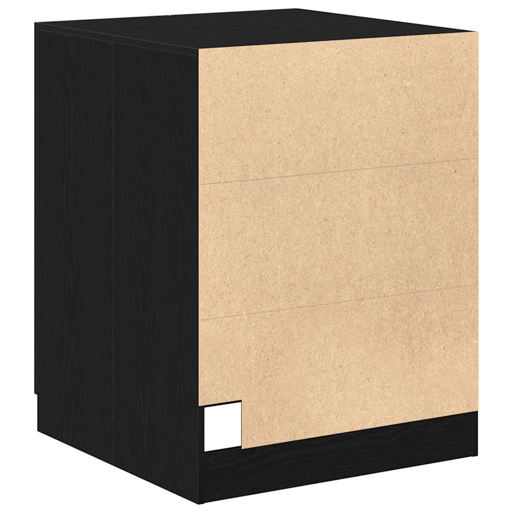 Washing Machine Cabinet Black Oak 70.5 x 71.5 x 91.5 cm