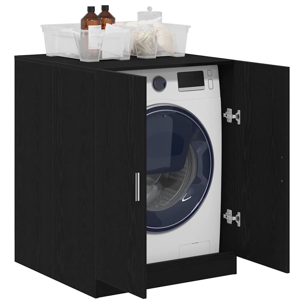 Washing Machine Cabinet Black Oak 70.5 x 71.5 x 91.5 cm
