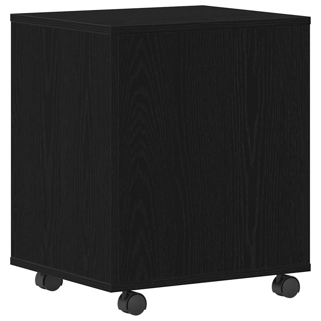 Rolling Cabinet 45 x 38 x 54 cm Engineered Wood Black Oak