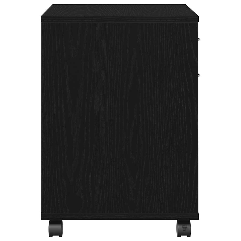 Rolling Cabinet 45 x 38 x 54 cm Engineered Wood Black Oak