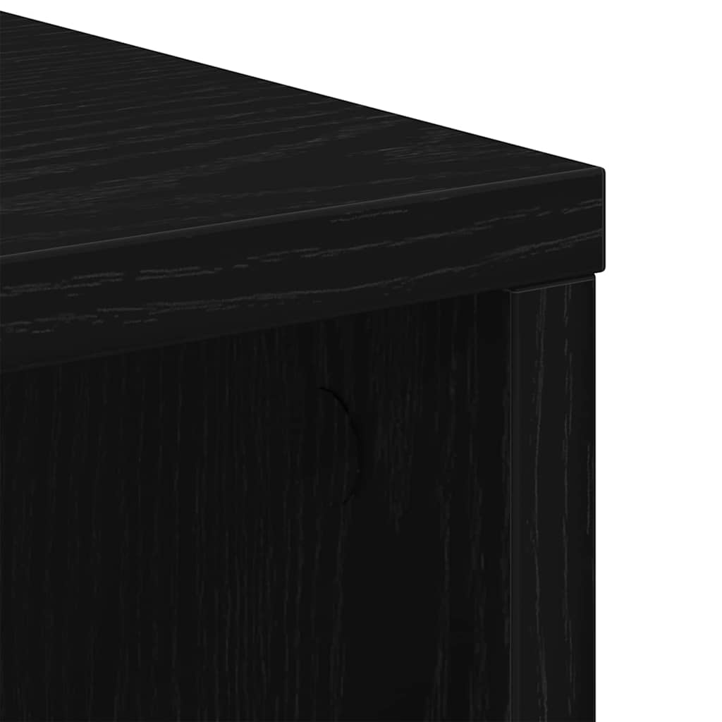 Storage Cabinet 60 x 53 x 72.5 cm Engineered Wood Black Oak