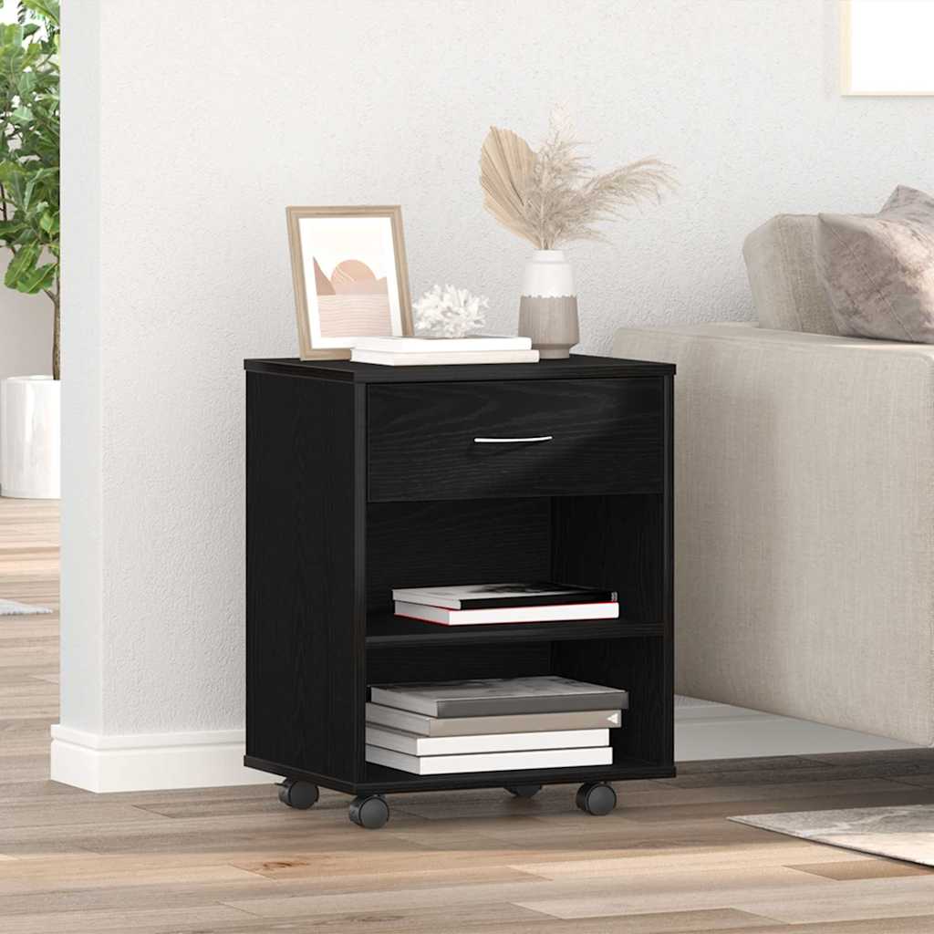 Storage Cabinet 46 x 36 x 59 cm Engineered Wood Black Oak