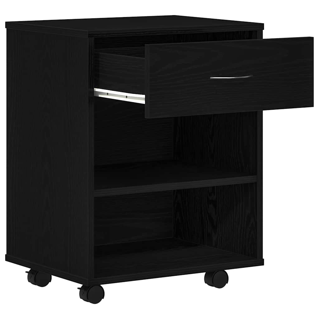 Storage Cabinet 46 x 36 x 59 cm Engineered Wood Black Oak