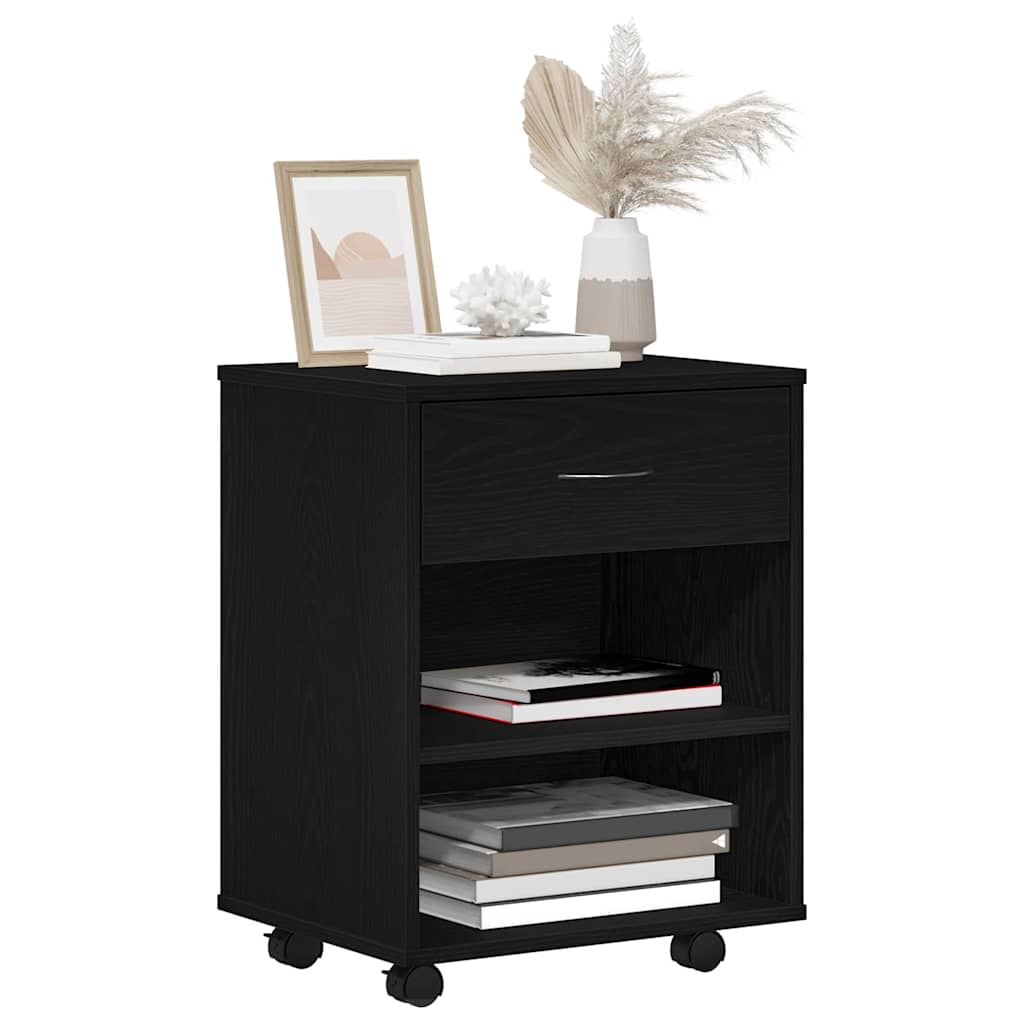 Storage Cabinet 46 x 36 x 59 cm Engineered Wood Black Oak