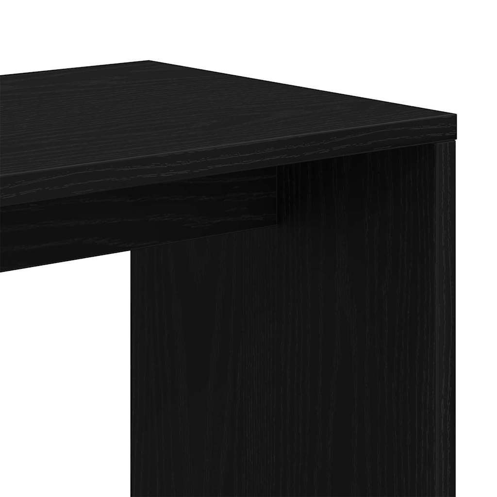 Nesting Table 3 pcs Black Oak 55 x 30 x 50 cm Engineered Wood