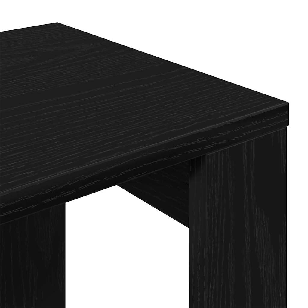 Nesting Tables 3 pcs Black Oak 61 x 28 x 47 cm Engineered Wood