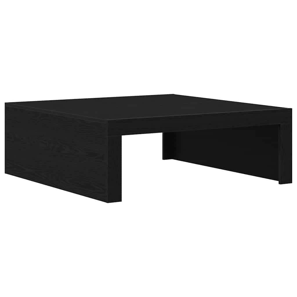 Coffee Table Black Oak 100 x 100 x 35 cm Engineered Wood