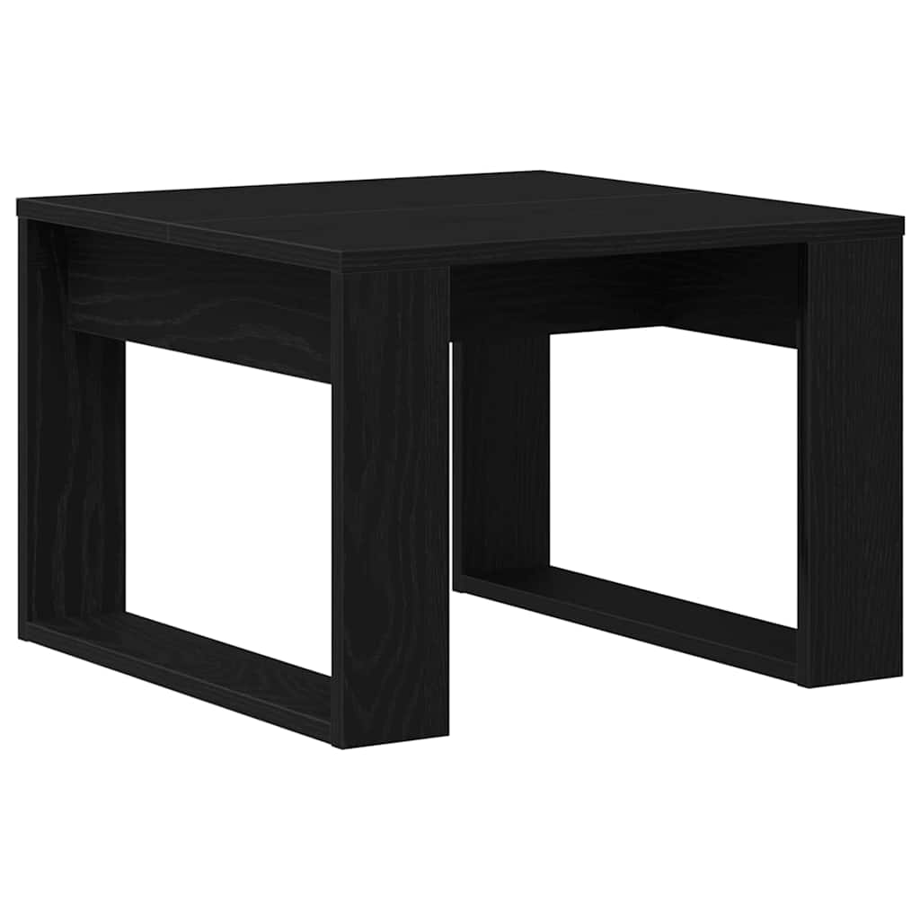 Coffee Table Black Oak 50 x 50 x 35 cm Engineered Wood