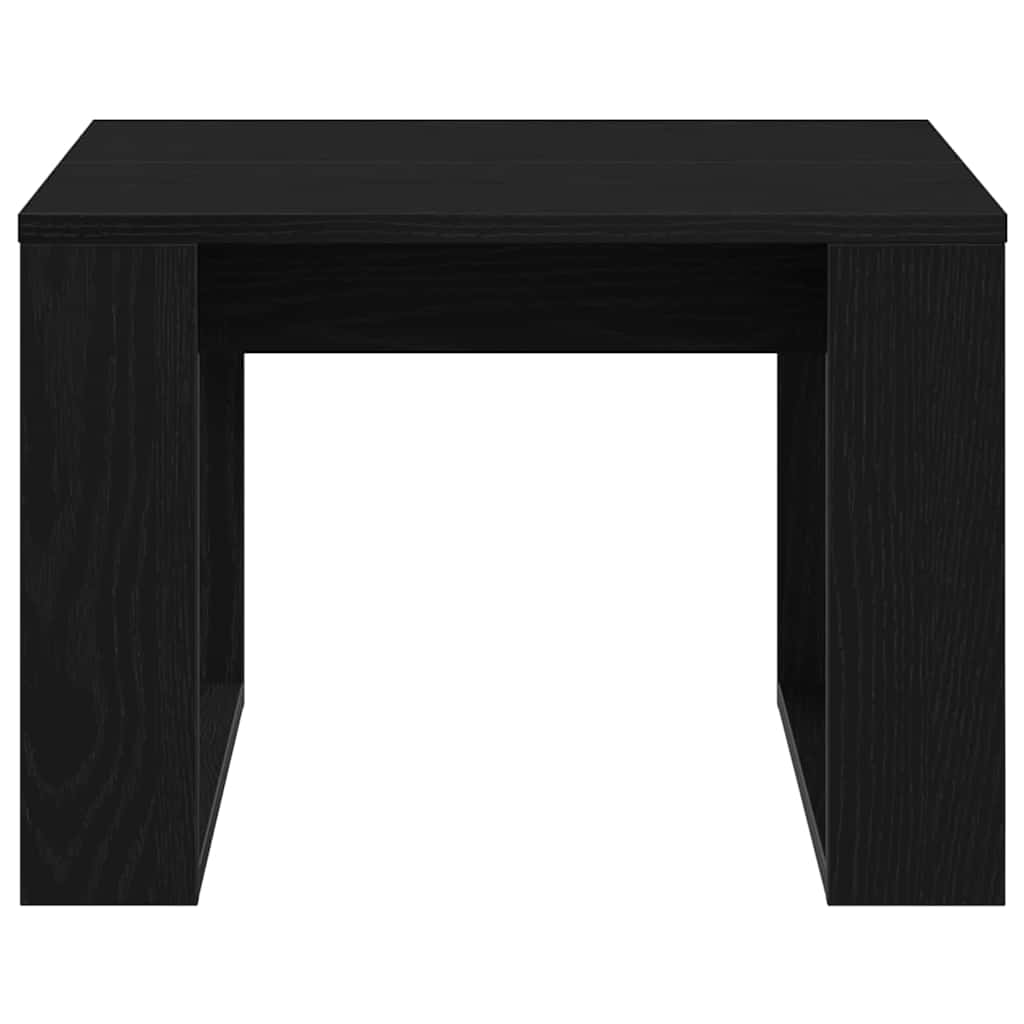 Coffee Table Black Oak 50 x 50 x 35 cm Engineered Wood