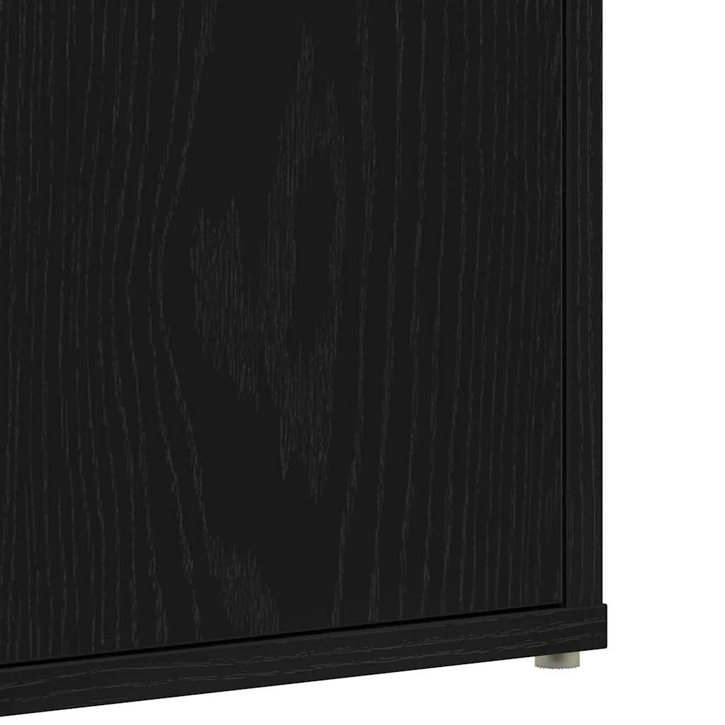 Shoe Cabinet Black Oak 60 x 35 x 70 cm Engineered Wood
