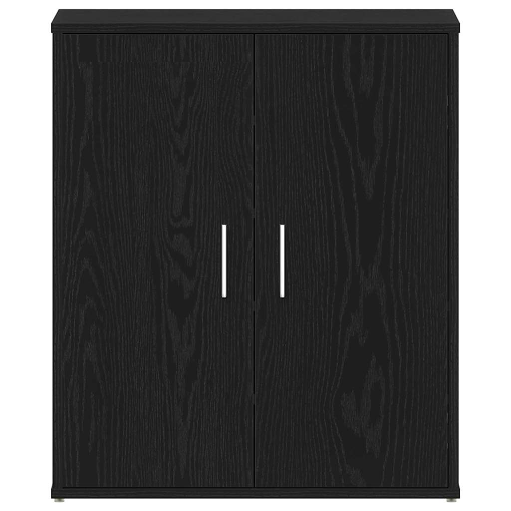 Shoe Cabinet Black Oak 60 x 35 x 70 cm Engineered Wood