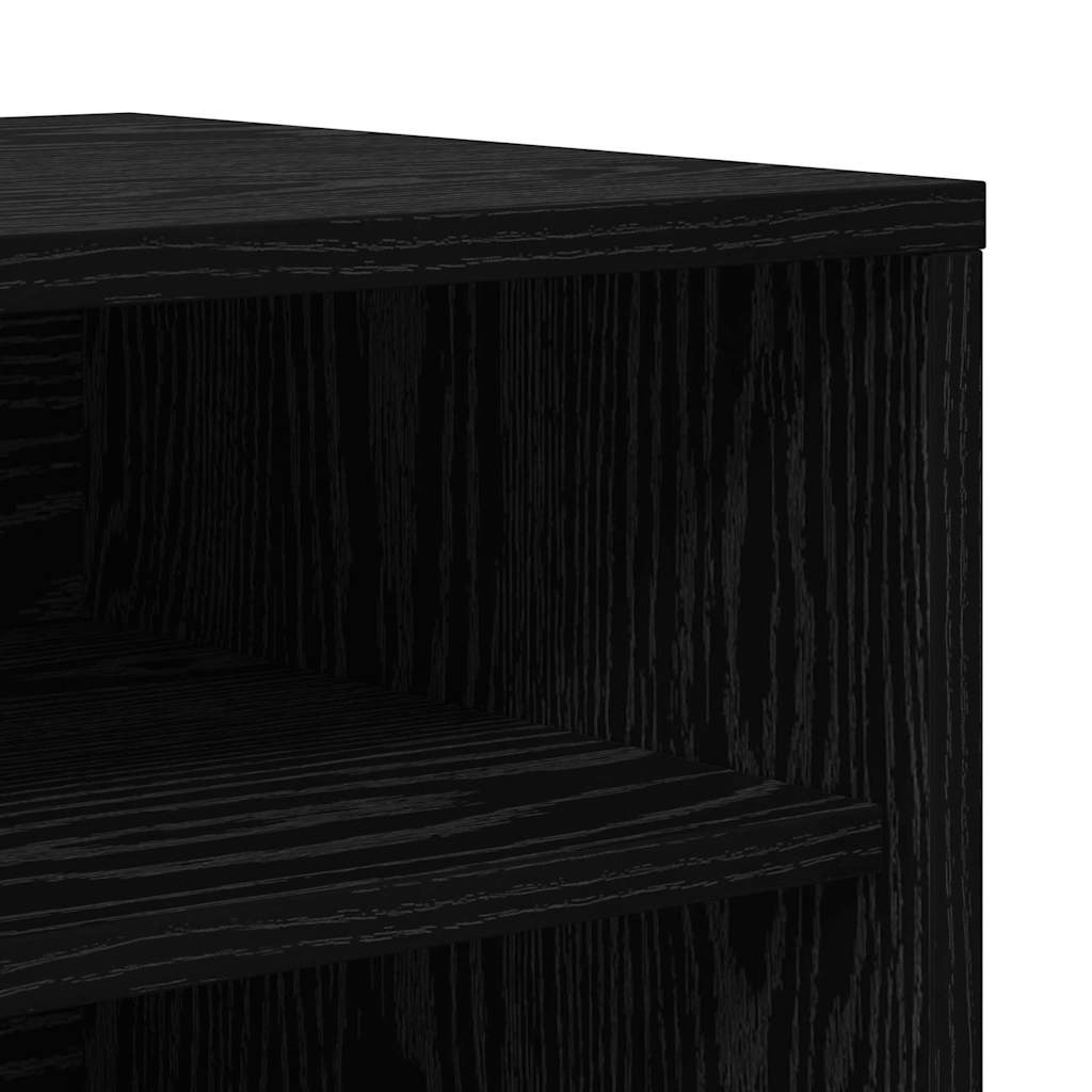 Shoe Cabinet 60 x 35 x 70 cm Engineered Wood Black Oak