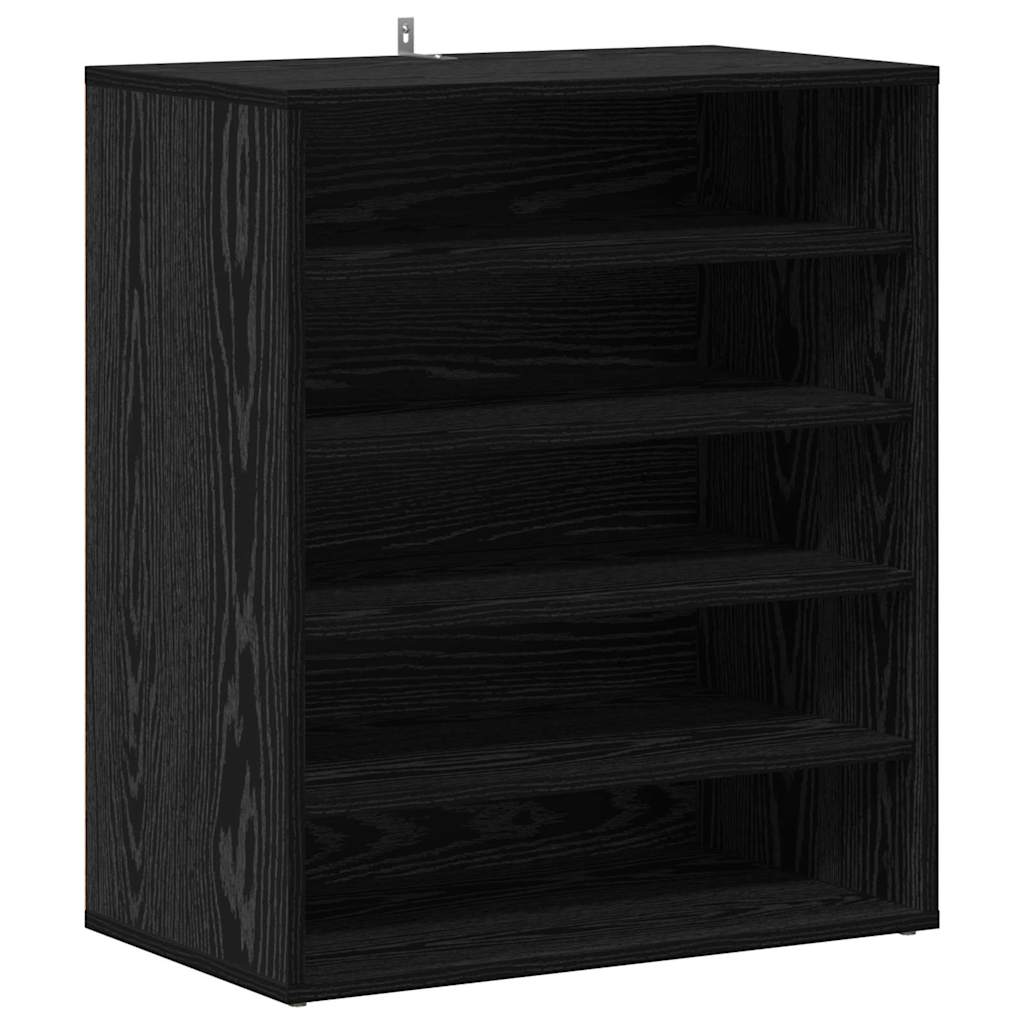 Shoe Cabinet 60 x 35 x 70 cm Engineered Wood Black Oak