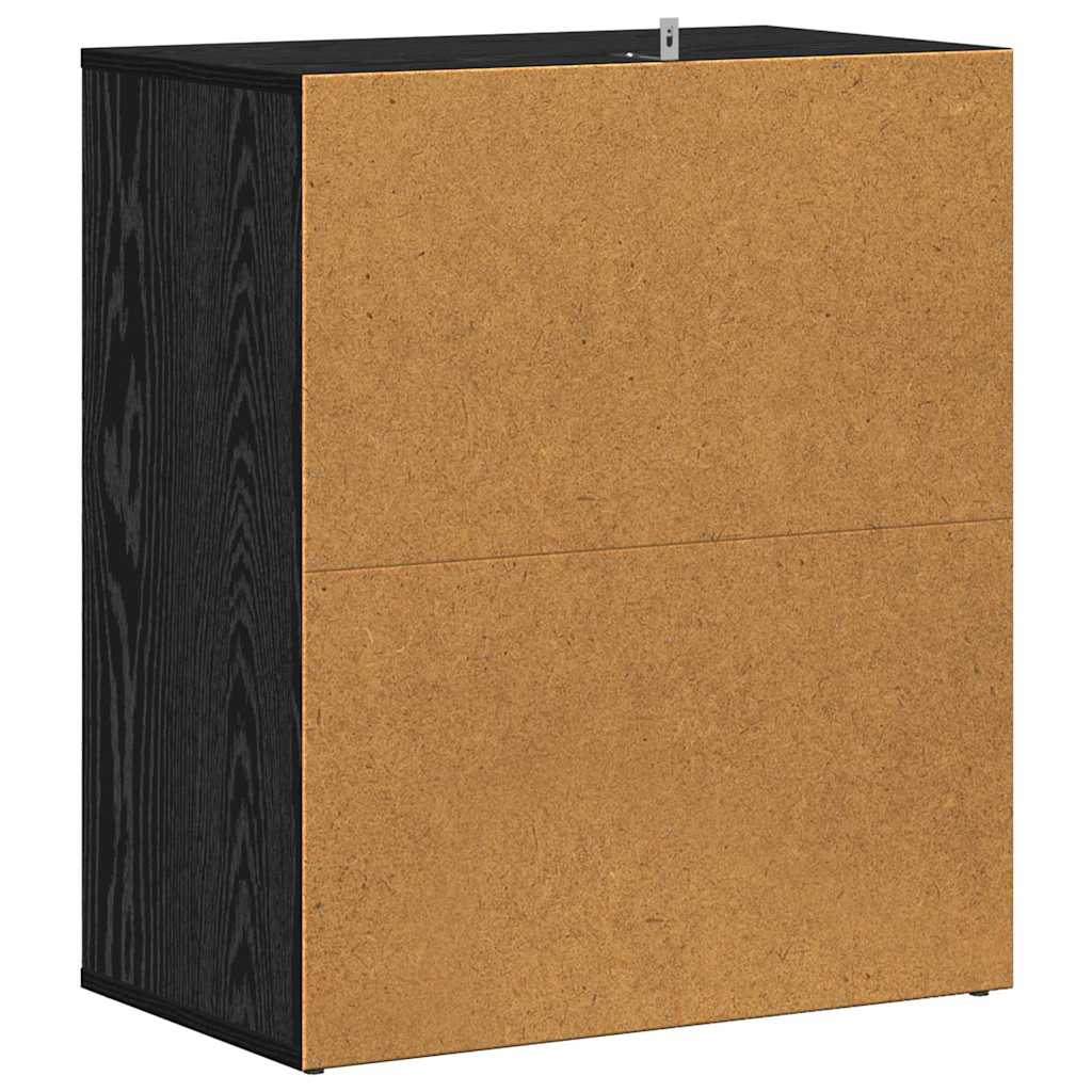 Shoe Cabinet 60 x 35 x 70 cm Engineered Wood Black Oak