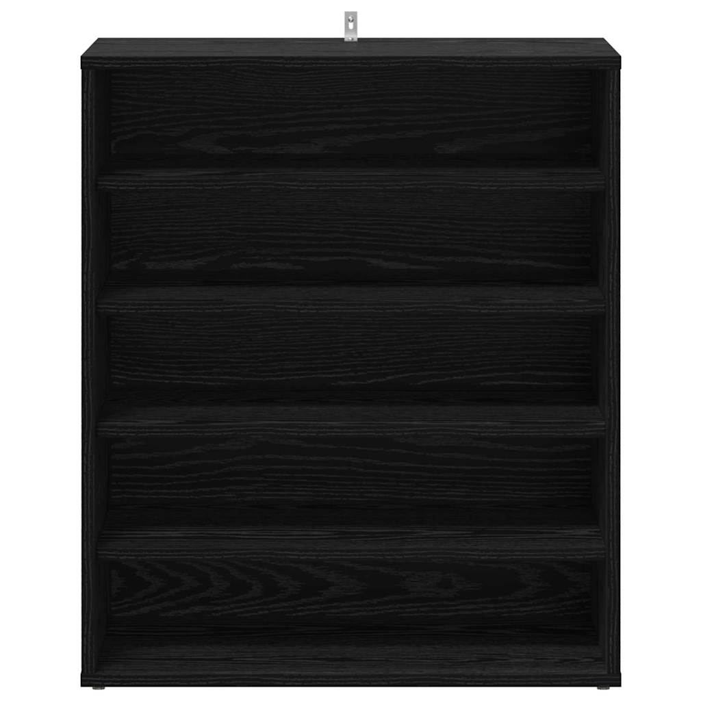 Shoe Cabinet 60 x 35 x 70 cm Engineered Wood Black Oak