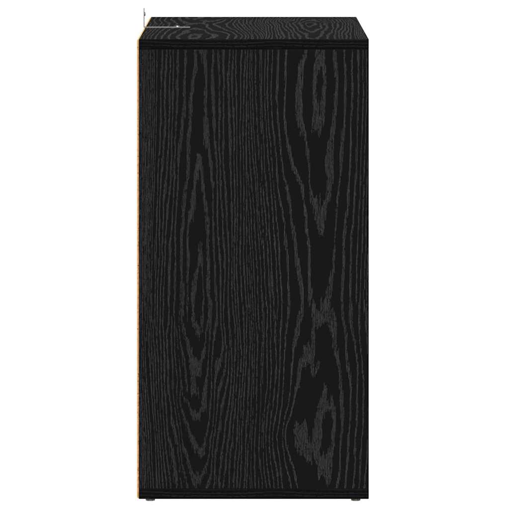Shoe Cabinet 60 x 35 x 70 cm Engineered Wood Black Oak