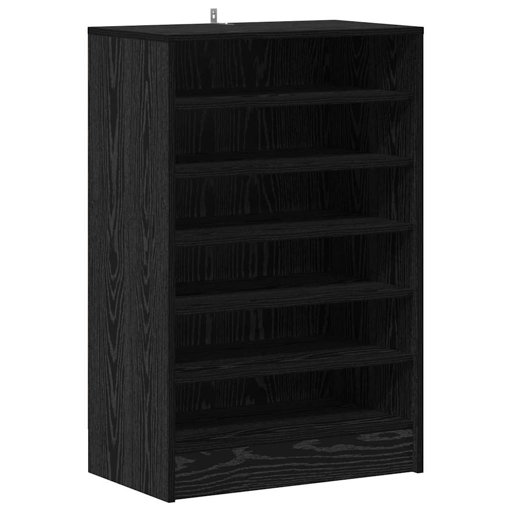 Shoe Cabinet 60 x 35 x 92 cm Engineered Wood Black Oak