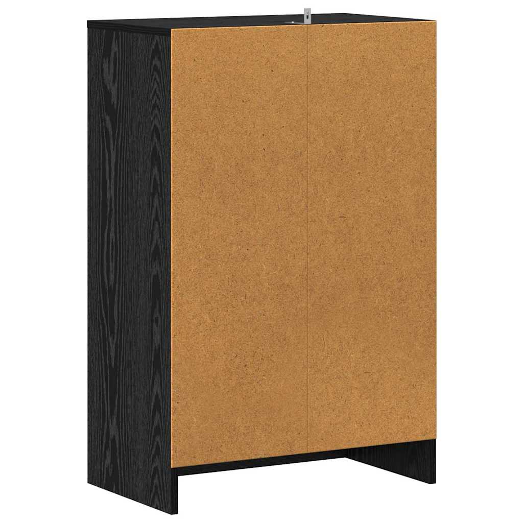 Shoe Cabinet 60 x 35 x 92 cm Engineered Wood Black Oak