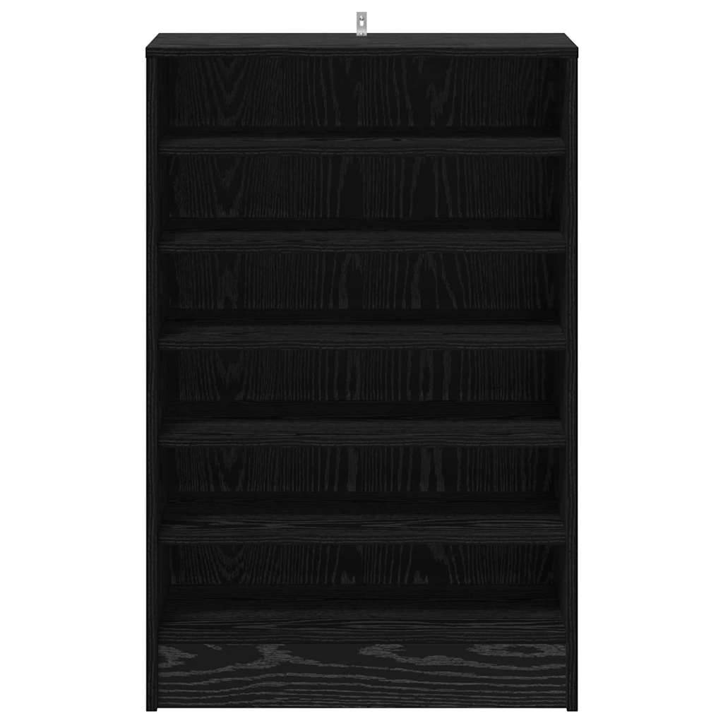 Shoe Cabinet Black Oak 60 x 35 x 92 cm Engineered Wood