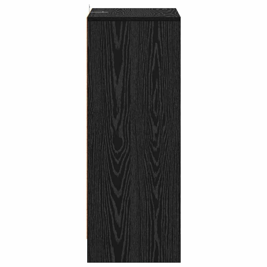 Shoe Cabinet Black Oak 60 x 35 x 92 cm Engineered Wood
