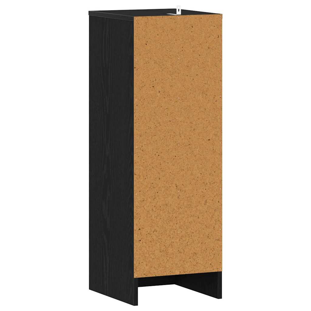 Shoe Cabinet Black Oak 32 x 35 x 92 cm Engineered Wood