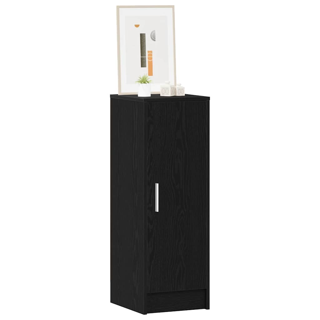 Shoe Cabinet Black Oak 32 x 35 x 92 cm Engineered Wood