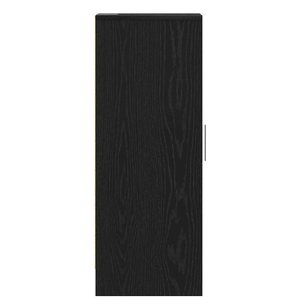 Shoe Cabinet Black Oak 32 x 35 x 92 cm Engineered Wood