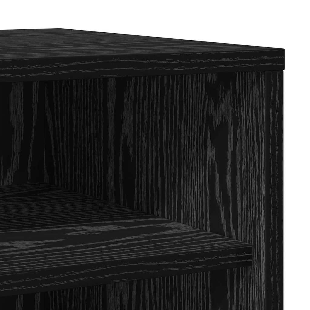 Shoe Cabinet 2 pcs 32 x 35 x 70 cm Engineered Wood Black Oak