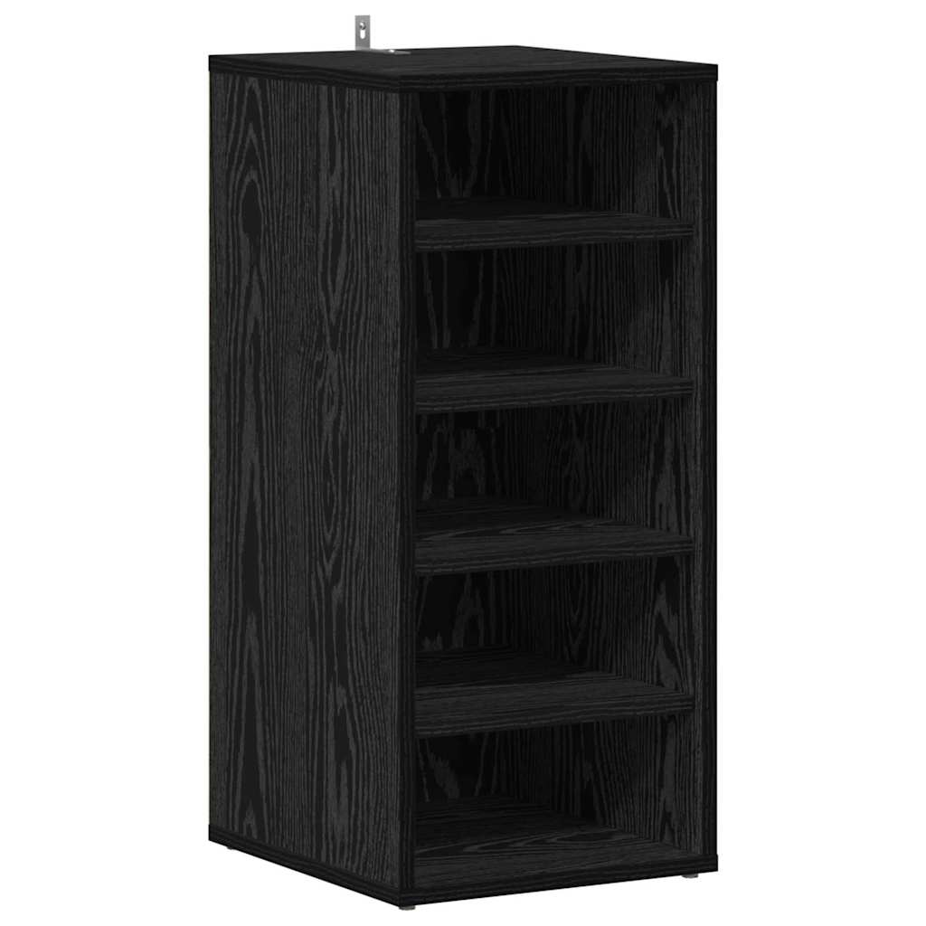 Shoe Cabinet 2 pcs 32 x 35 x 70 cm Engineered Wood Black Oak