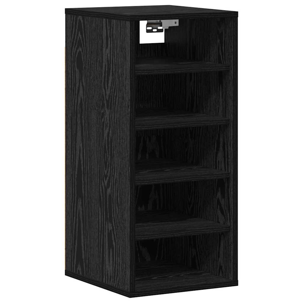 Shoe Cabinet 2 pcs 32 x 35 x 70 cm Engineered Wood Black Oak
