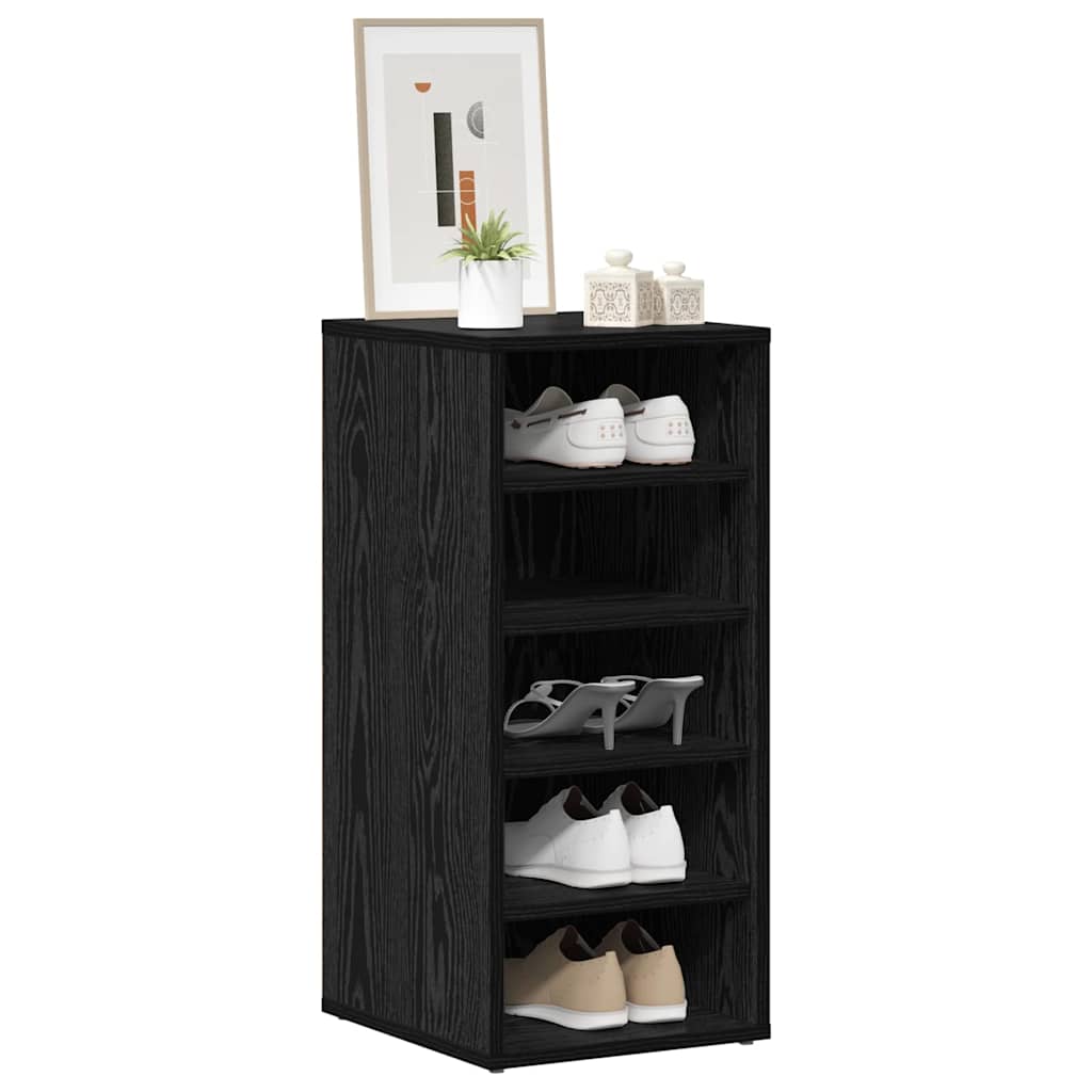 Shoe Cabinet 2 pcs 32 x 35 x 70 cm Engineered Wood Black Oak