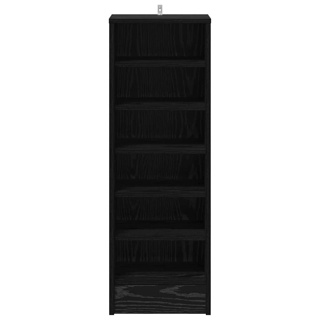Shoe Cabinet Black Oak 32 x 35 x 90 cm Engineered Wood