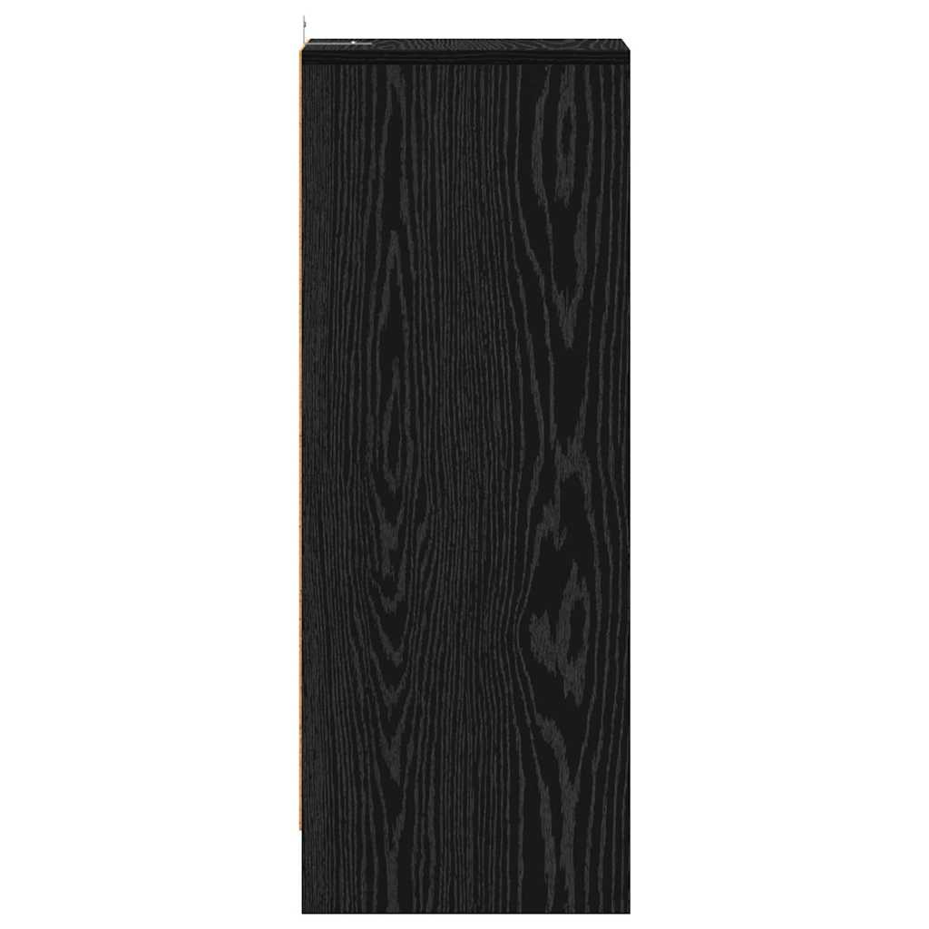 Shoe Cabinet 32 x 35 x 90 cm Engineered Wood Black Oak