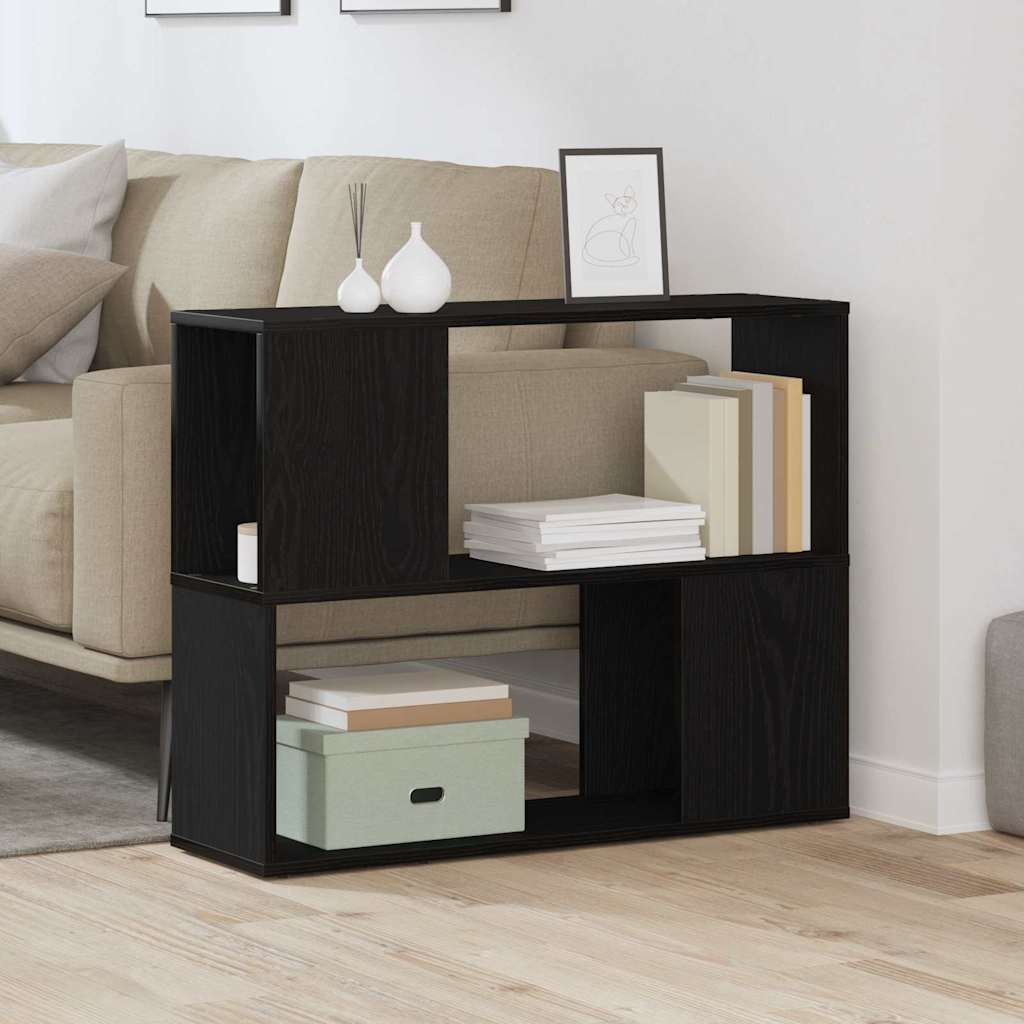 TV Cabinet Set Black Oak 80 x 24 x 63 cm Engineered Wood