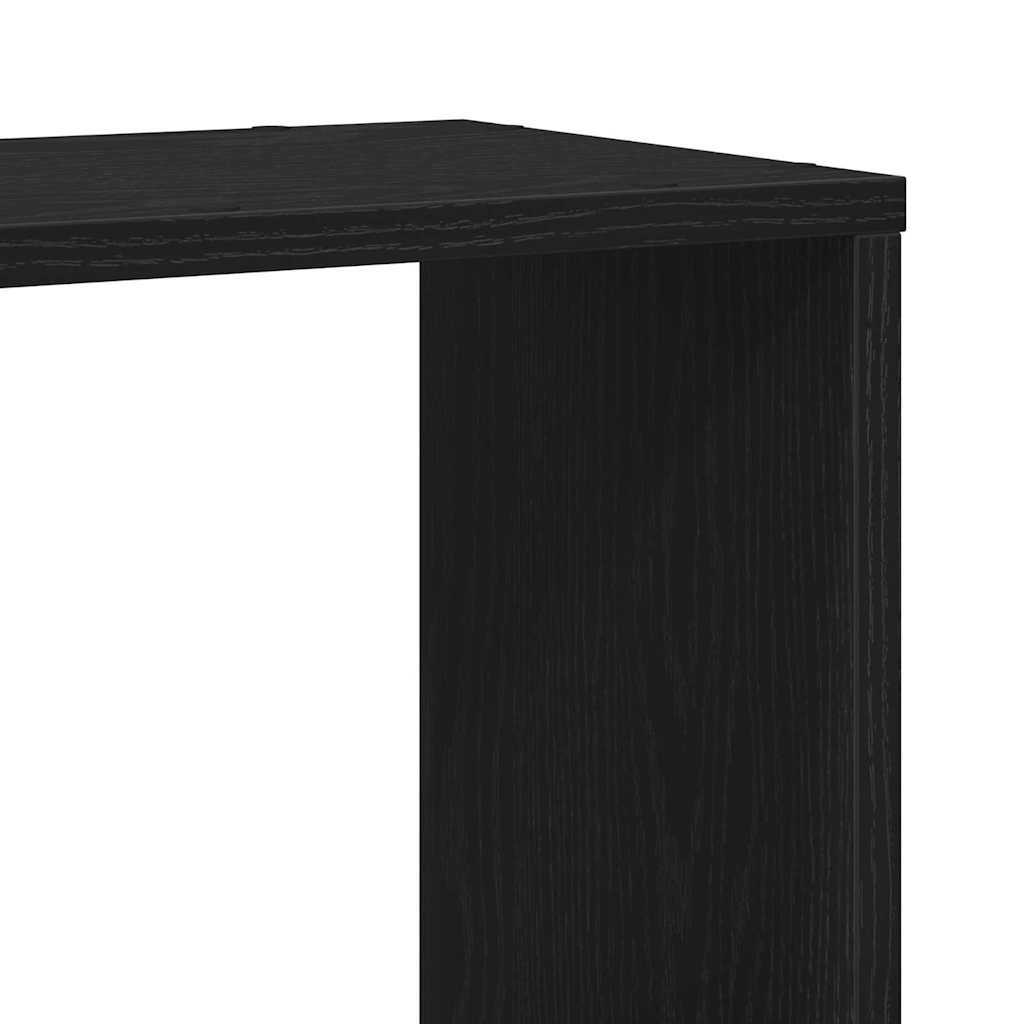 TV Cabinet Set 100 x 24 x 124.5 cm Black Oak Engineered Wood