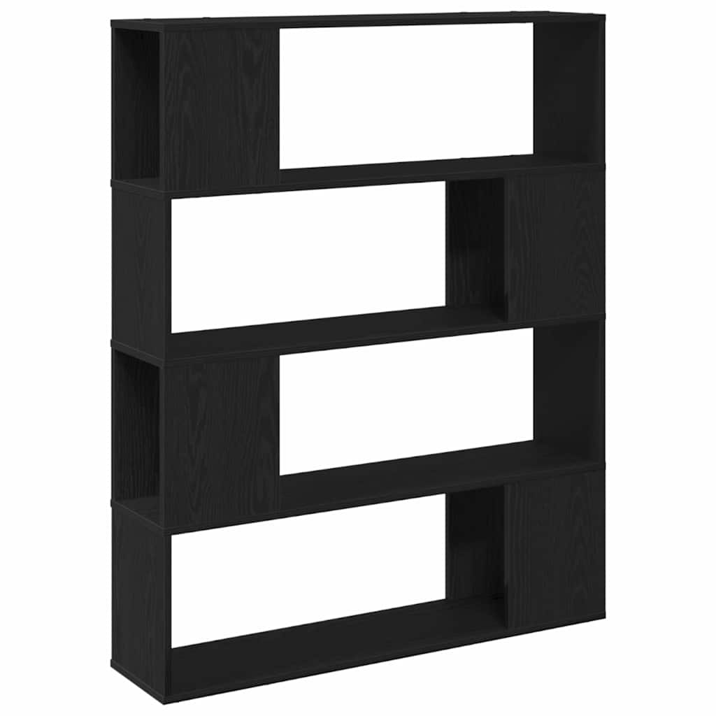 TV Cabinet Set 100 x 24 x 124.5 cm Black Oak Engineered Wood