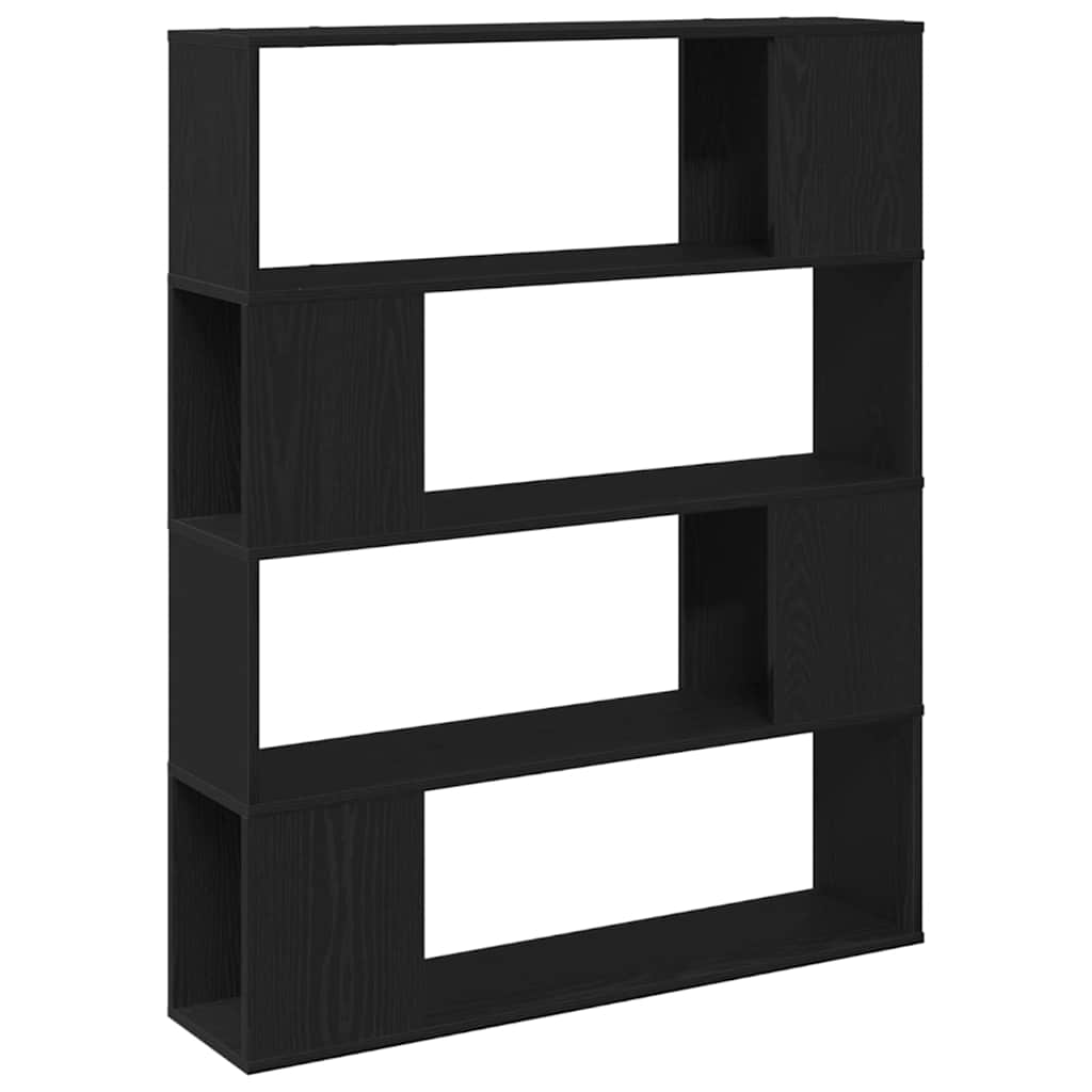 TV Cabinet Set 100 x 24 x 124.5 cm Black Oak Engineered Wood