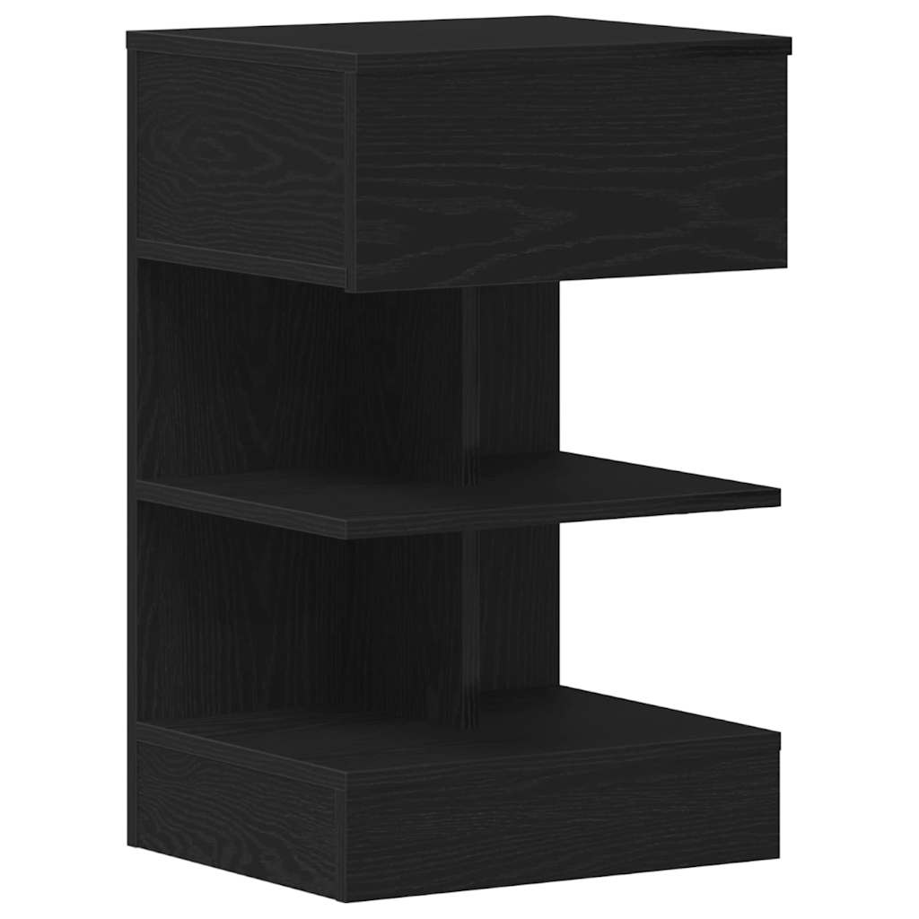 Bedside Cabinet 2 pcs Black Oak 40 x 35 x 65 cm Engineered Wood