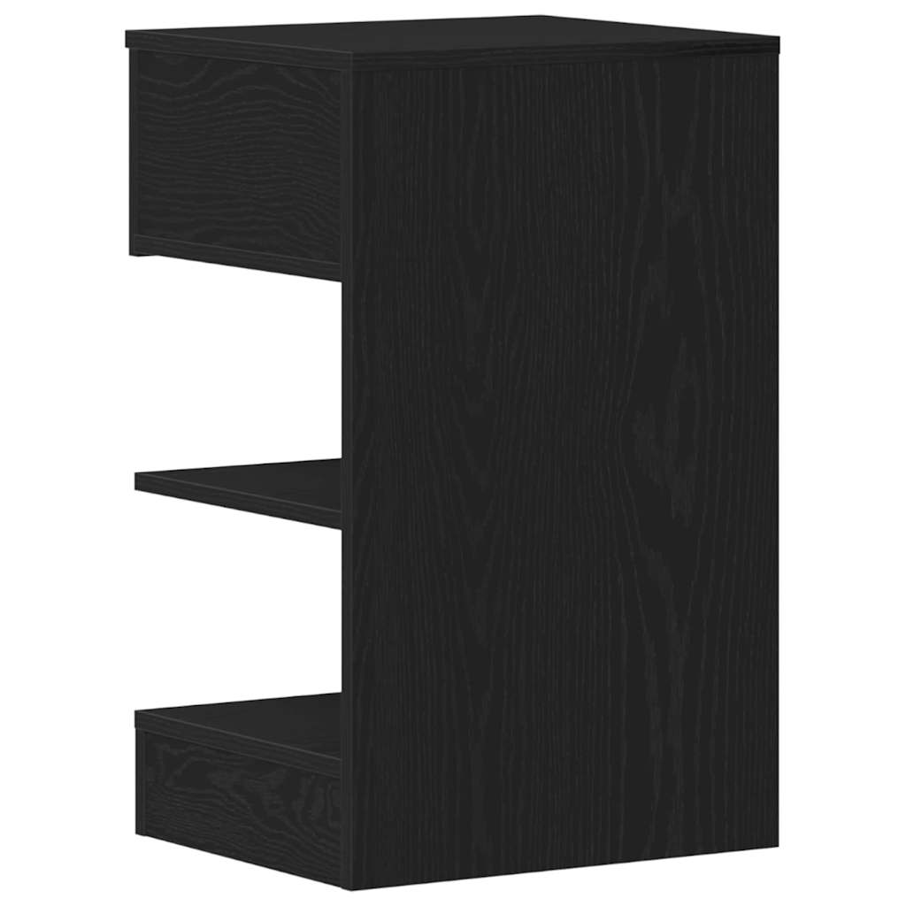 Bedside Cabinet 2 pcs Black Oak 40 x 35 x 65 cm Engineered Wood