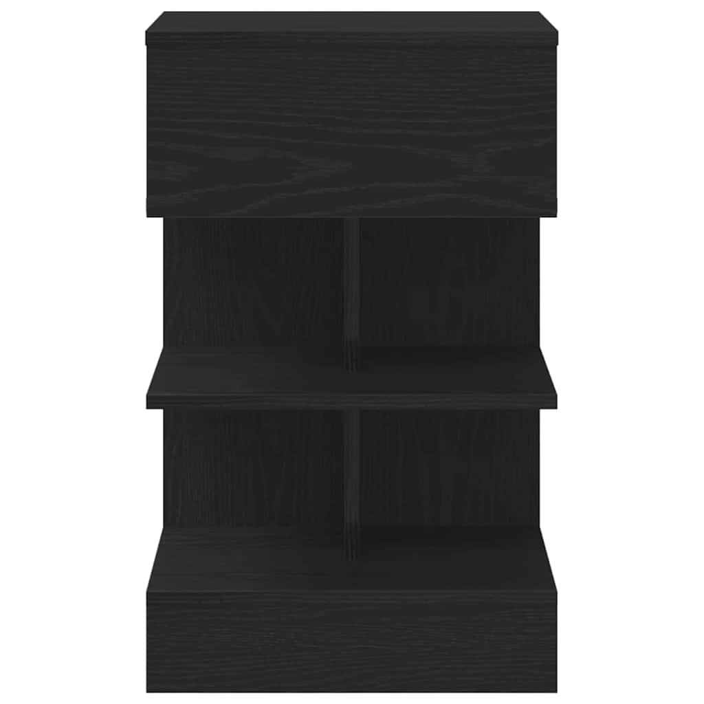 Bedside Cabinet 2 pcs Black Oak 40 x 35 x 65 cm Engineered Wood