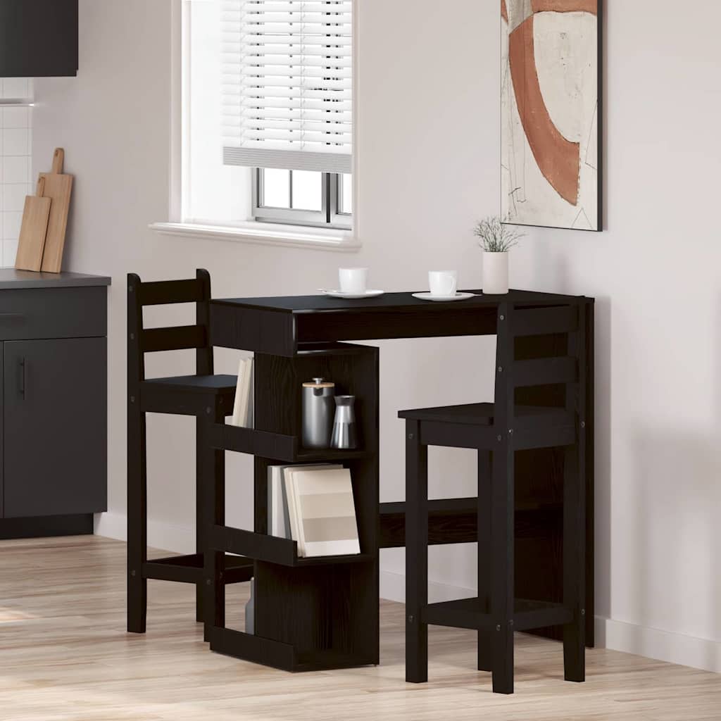 Bar Table 100 x 48 x 101.5 cm Engineered Wood Black Oak