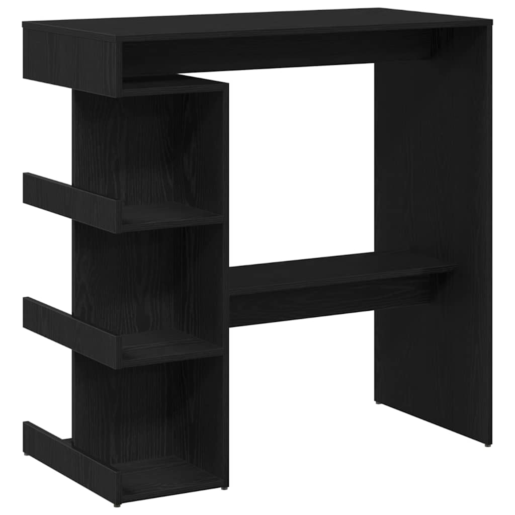 Bar Table Black Oak 100 x 48 x 101.5 cm Engineered Wood