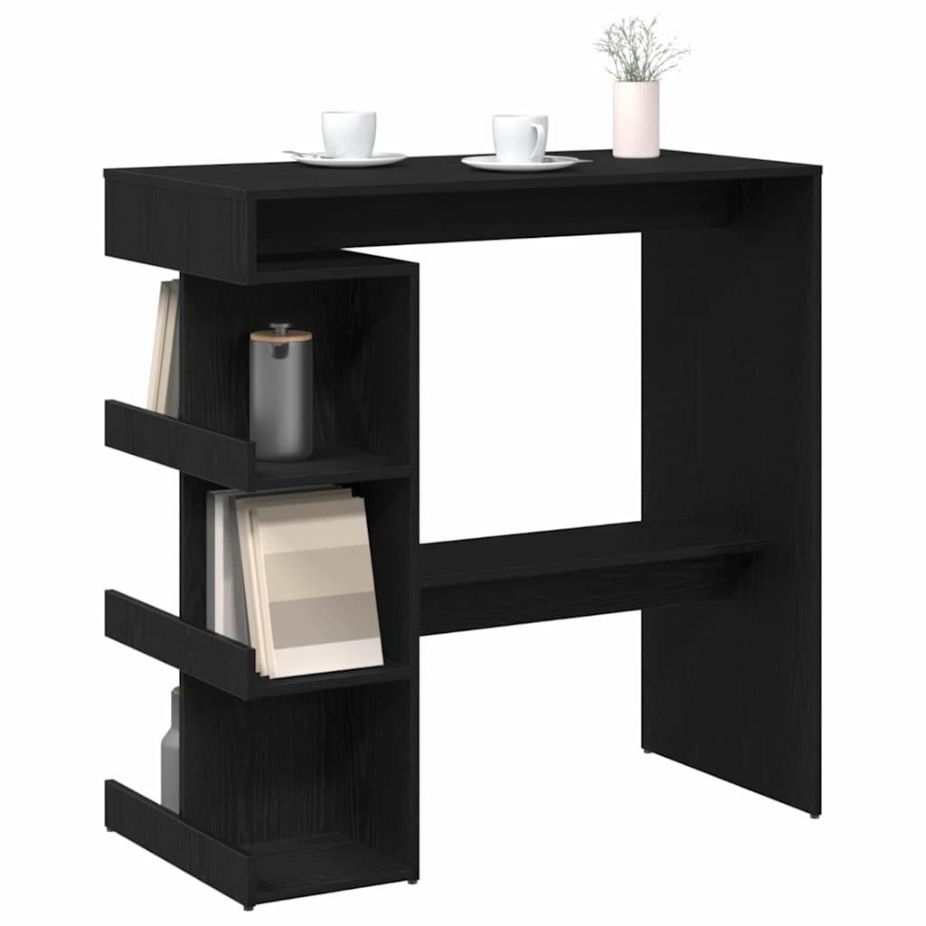 Bar Table 100 x 48 x 101.5 cm Engineered Wood Black Oak