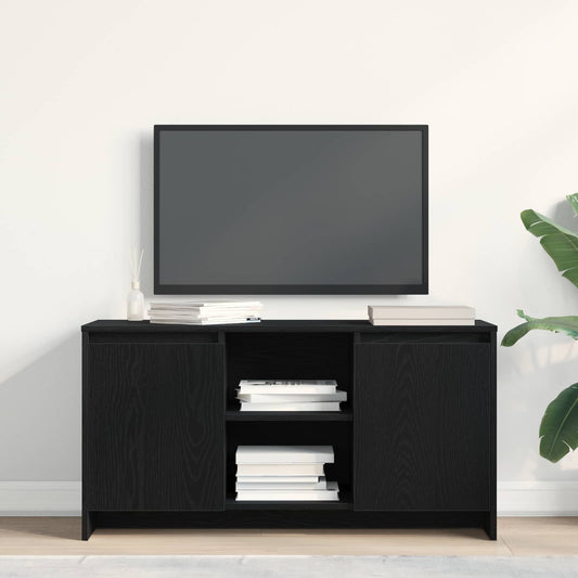 TV Cabinet 102 x 37.5 x 52.5 cm Black Oak Engineered Wood