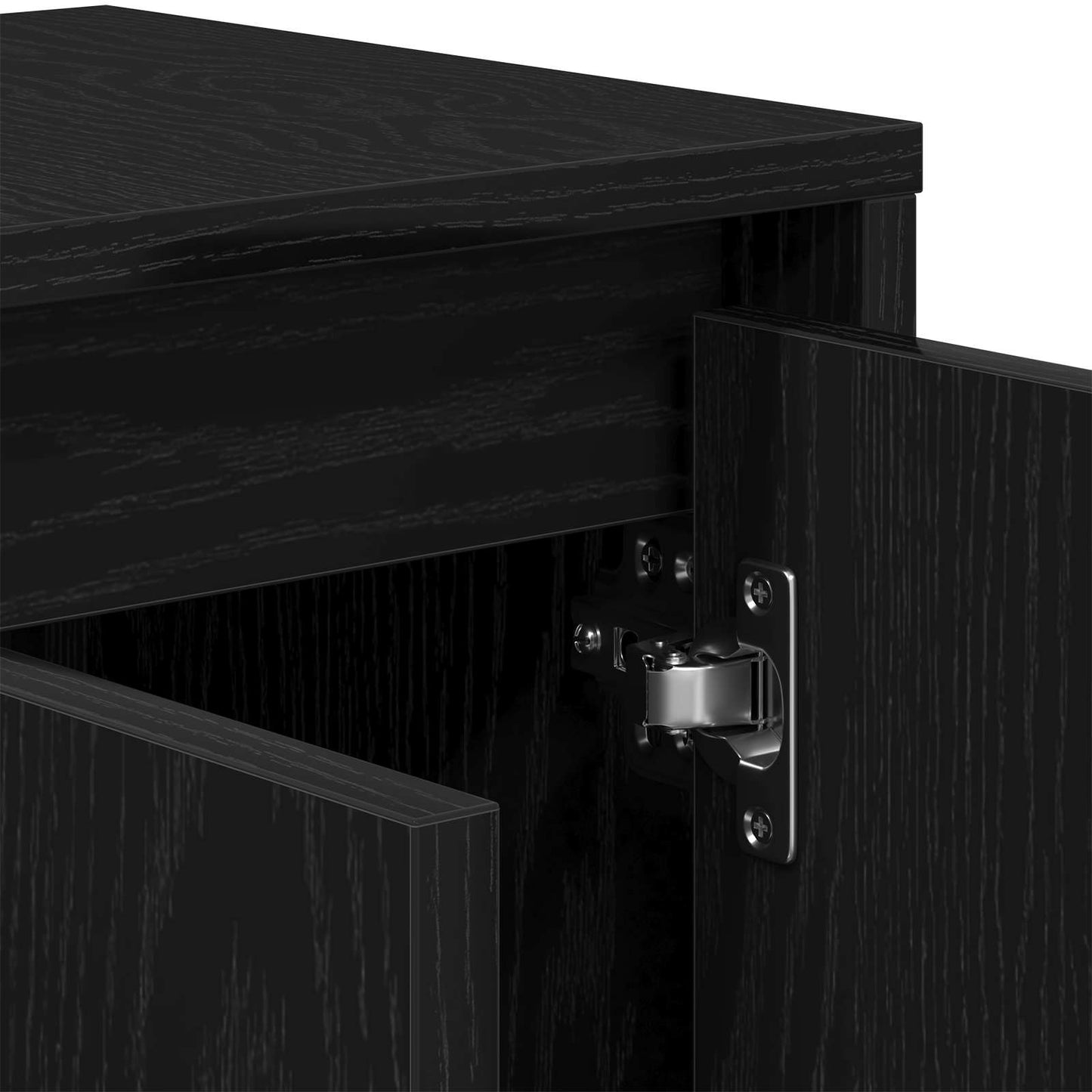 TV Cabinet 120 x 30 x 40.5 cm Black Oak Engineered Wood