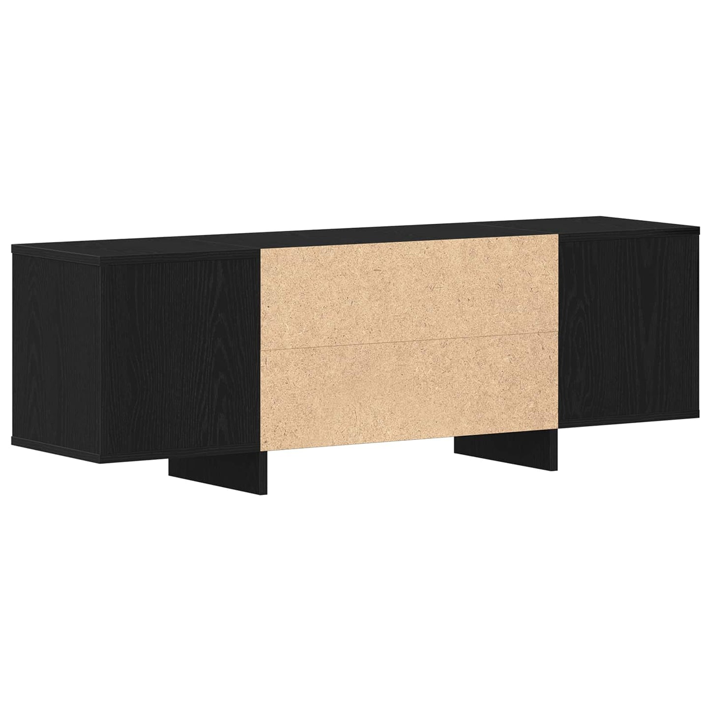 TV Cabinet Black Oak 120 x 30 x 40.5 cm Engineered Wood