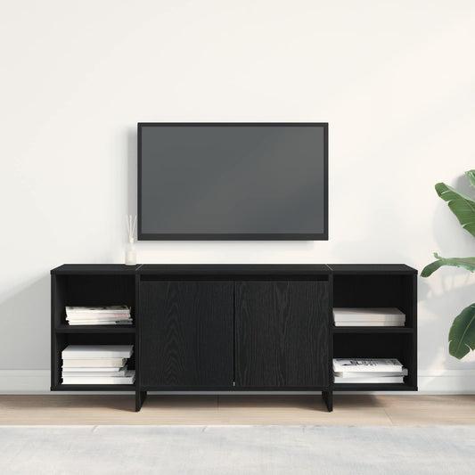TV Cabinet 130 x 35 x 50 cm Black Oak Engineered Wood