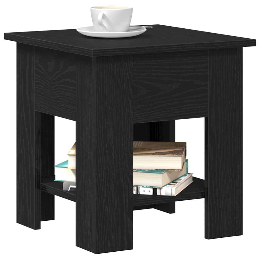Coffee Table Black Oak 40 x 40 x 42 cm Engineered Wood