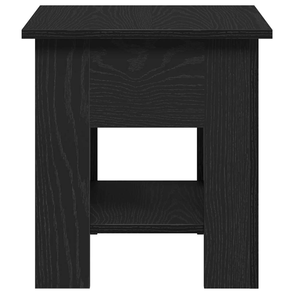 Coffee Table Black Oak 40 x 40 x 42 cm Engineered Wood